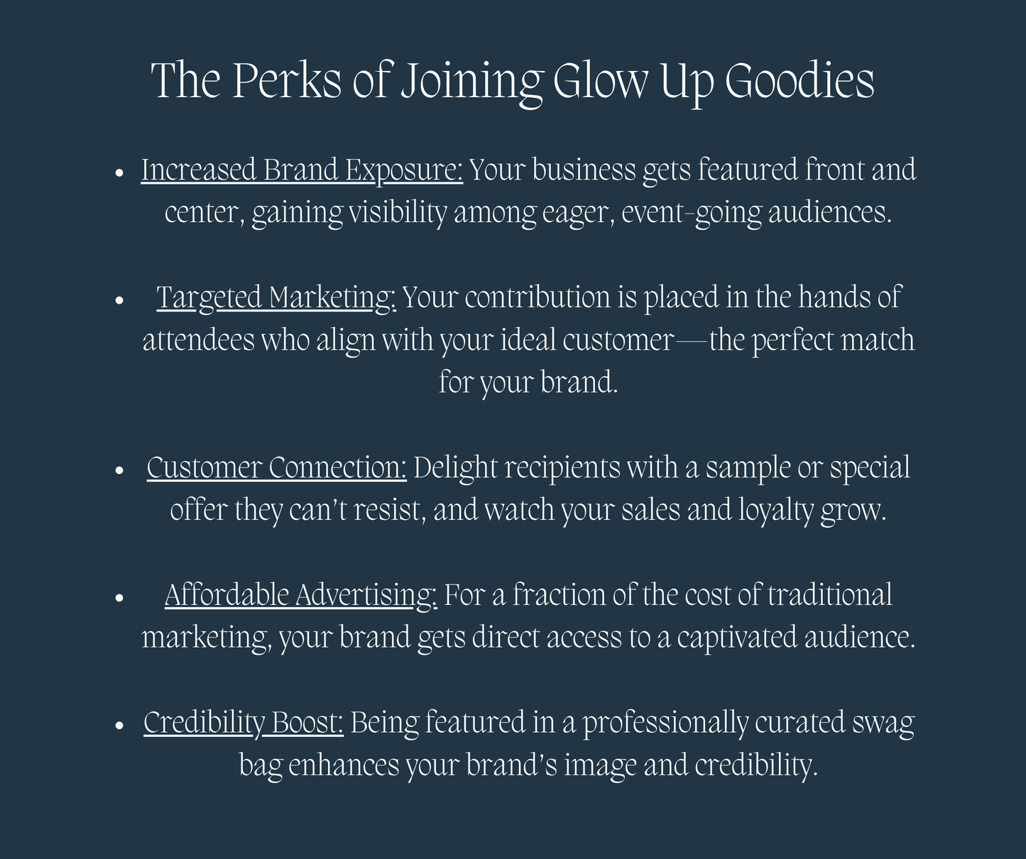 Swag Bag (Glow Up Goodies)